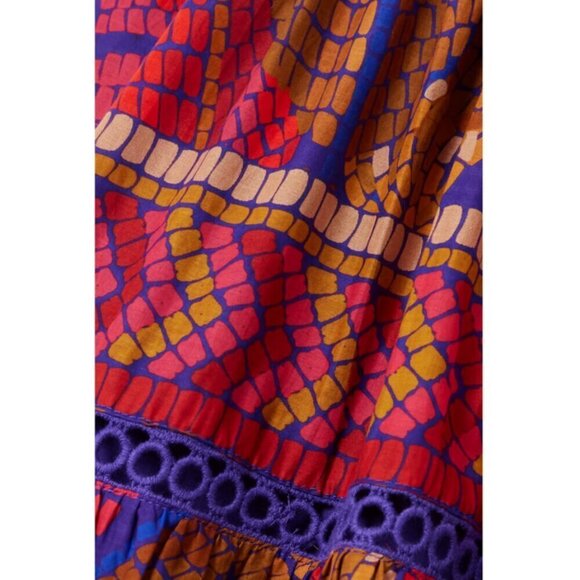 💕FARM RIO💕 Blue Forest Mosaic Sleeveless Maxi Dress ~ Large NWT - Picture 11 of 17